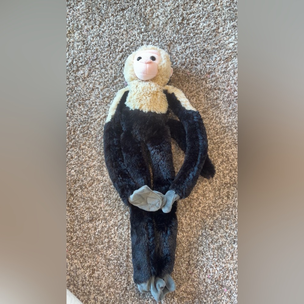 Kids Black and Cream Monkey Costume Plush Onesie